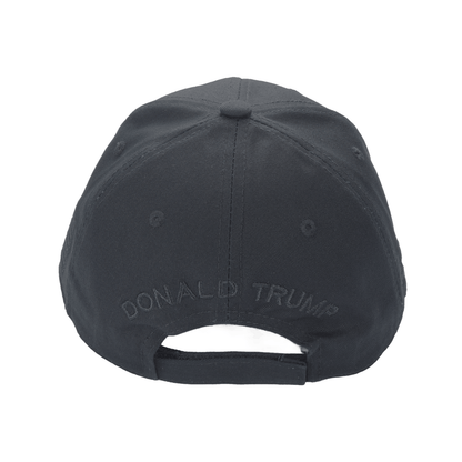 Trump Blackout Cap – Subtle Stealth MAGA Hat, All-Black Dad Hat with Discreet 45/47 Embroidery