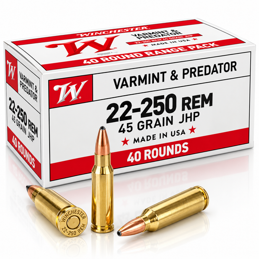 .22-250 Rem. | Winchester USA222502 | 45 gr. | JHP | USA | 40 Rounds