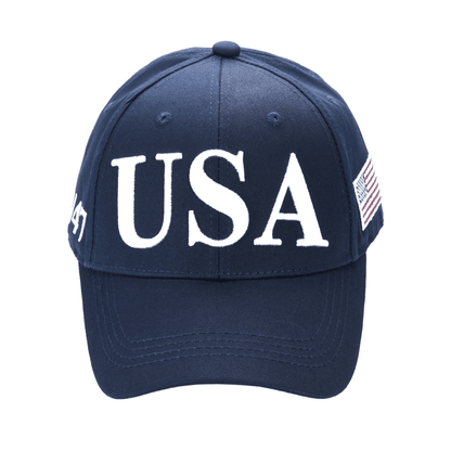 USA Premium Cotton Twill Patriot Cap – American Flag Dad Hat, Embroidered Hat