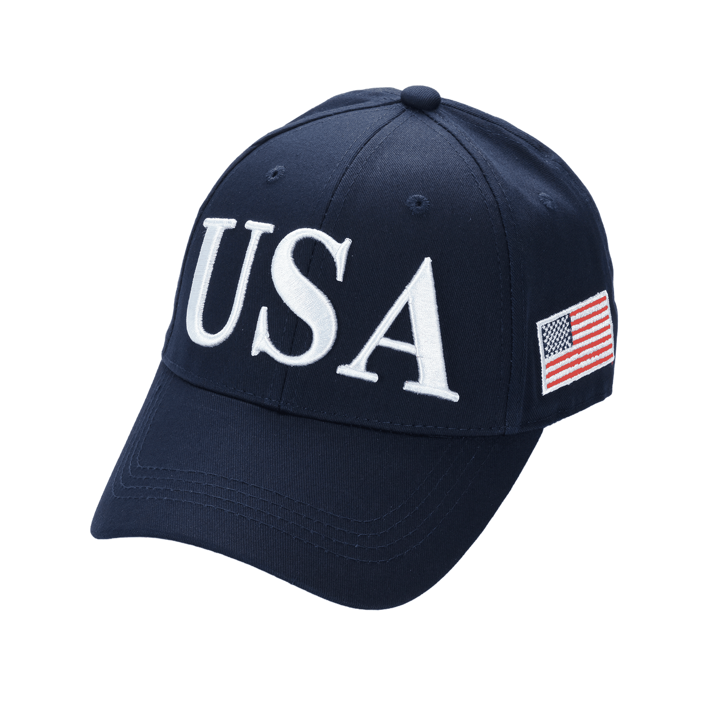 USA Premium Cotton Twill Patriot Cap – American Flag Dad Hat, Embroidered Hat