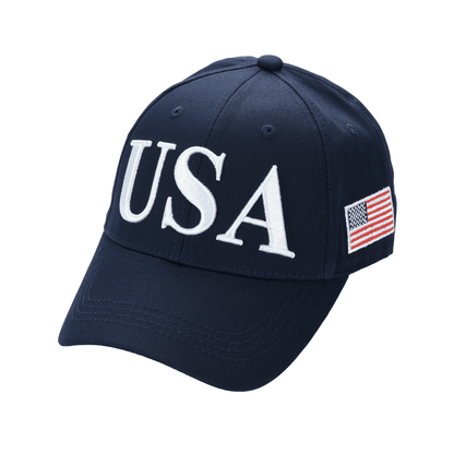 USA Premium Cotton Twill Patriot Cap – American Flag Dad Hat, Embroidered Hat