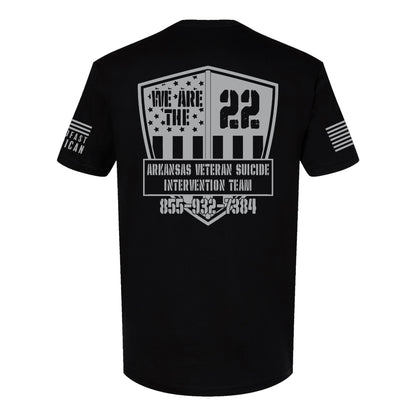 We Are The 22, Short Sleeve, Black