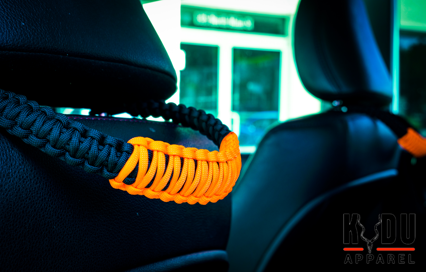 Paracord, Vehicle Grab Handle, Package of 2, Black / White