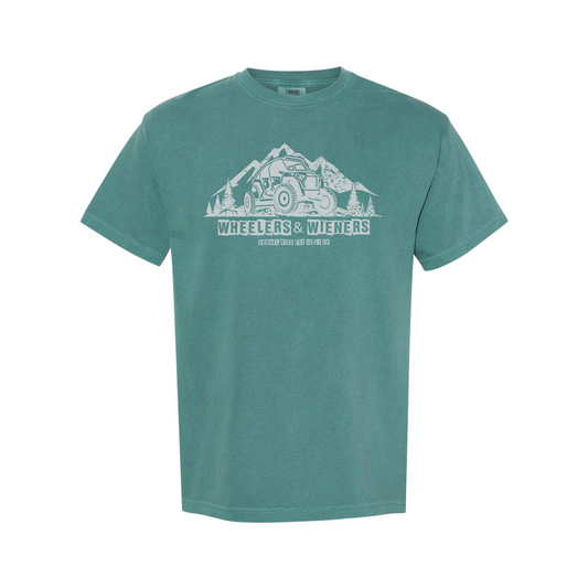 Wheelers & Wieners Comfort Colors T-Shirt – Emerald | Steadfast American