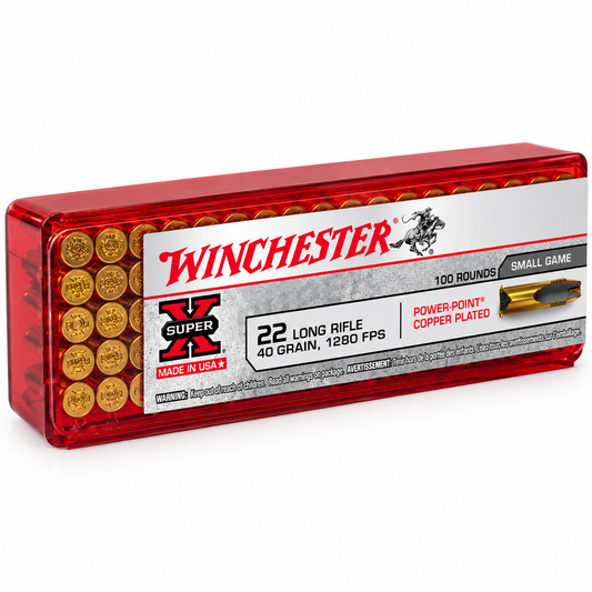 .22 Long Rifle | Winchester X22LRPP1 | 40 gr. | Power-Point® HP | Super-X® | 100 Rounds