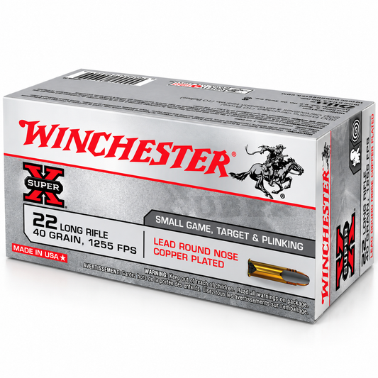 .22 Long Rifle | Winchester X22LR | 40 gr. | Copper-Plated LRN | Super-X® | 100 Rounds