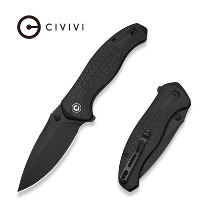 Civivi Vyrent C25037-1 Folding Knife - 3.48" Nitro-X7 Blade, Black G10 Handle
