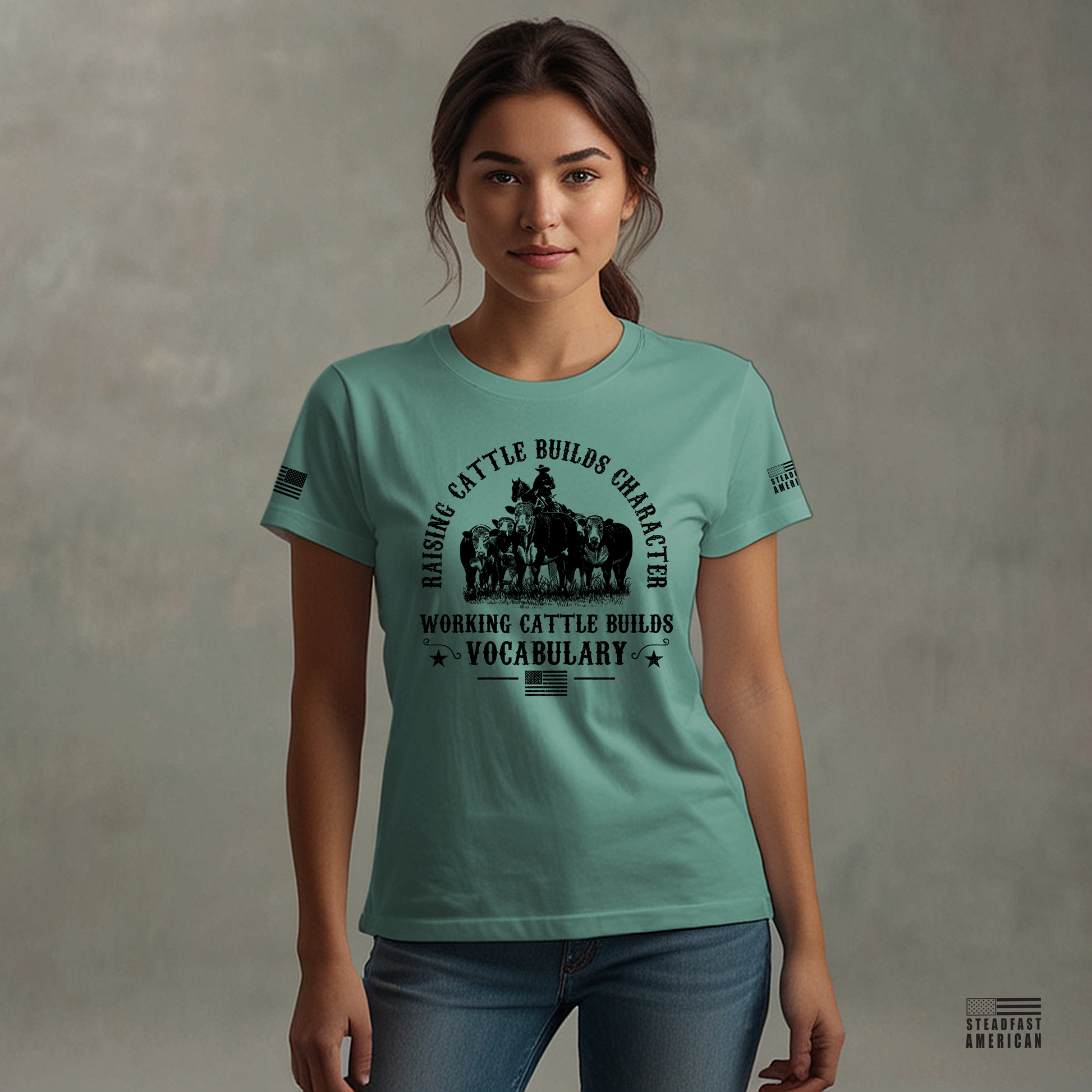 Raising Cattle Builds Character T-Shirt