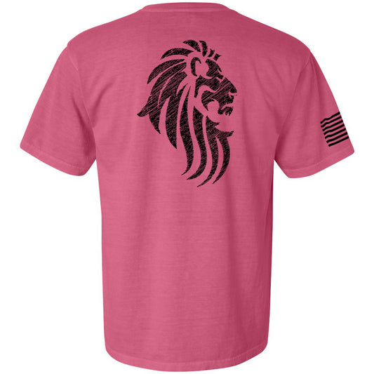 Habit Defense Shield Logo / Lion of Judah T-Shirt, Comfort Colors (Crunchberry)