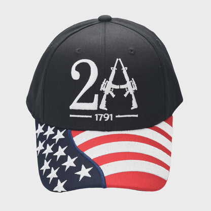 2A 1791 Cap – American Flag Bill Patriotic Cotton Twill Hat