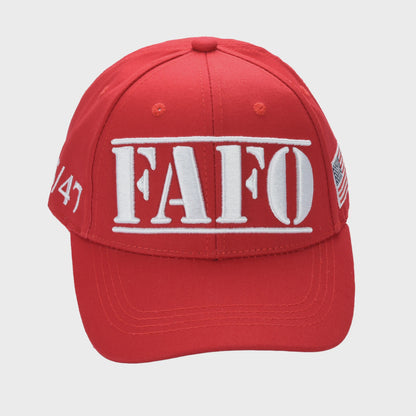 FAFO President Trump Cap – Premium Cotton Twill Patriot Hat, Red