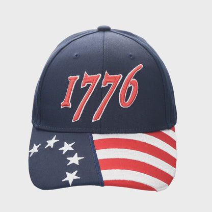 1776 Cap – American Betsy Ross Flag Bill | Patriotic Cotton Twill Cap