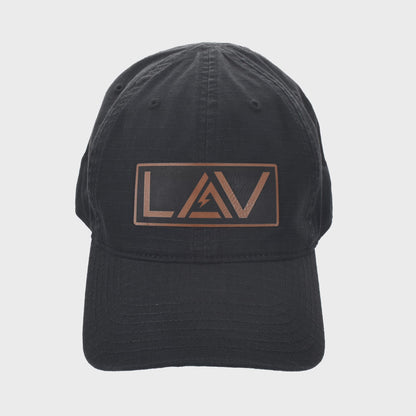 LAV Cap – Leather Patch Logo Hat | Ripstop Cotton Mesh Back
