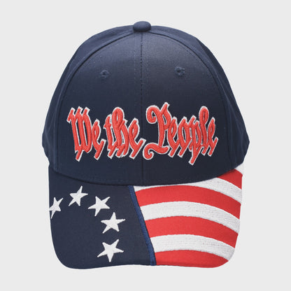 We The People Cap – American Betsy Ross Flag Bill | Patriotic Cotton Twill Cap
